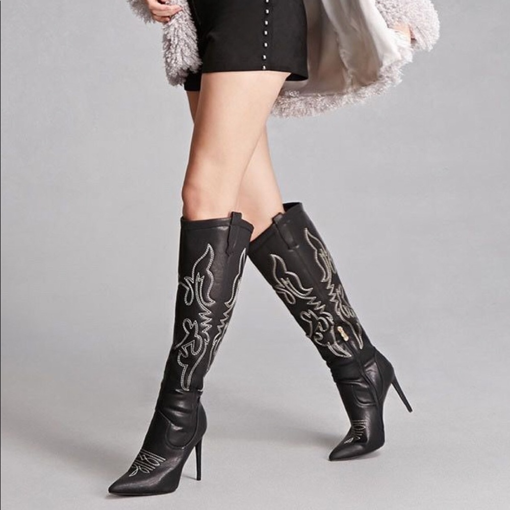 Stiletto cowgirl boots